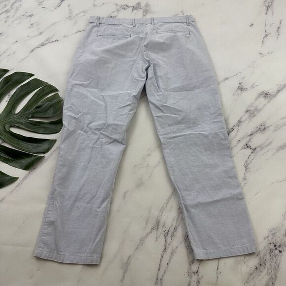 Khakis By Gap Womens Broken In Straight Leg Pant Size 2 Blue White Micro Stripe - Picture 6 of 8